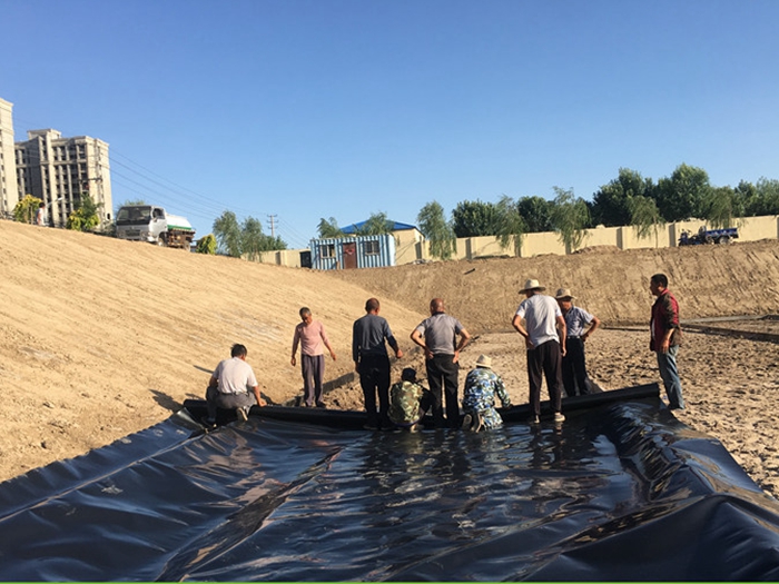 河北黄骅蓄水池防渗土工膜案例